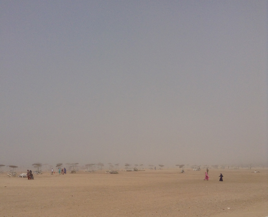 Essaouira beach, wind and sand