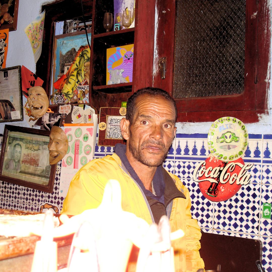 Usual Moroccan Hustler in a Cafe in Morocco/Chefchaouen