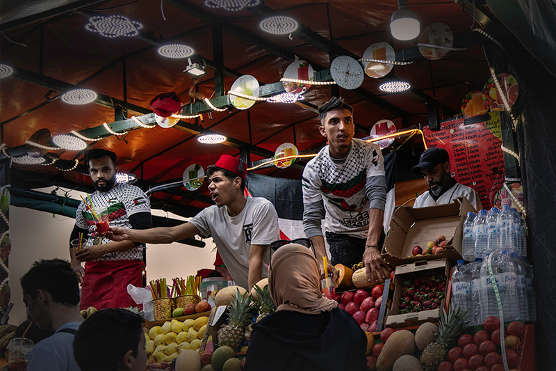 L'ombre se transforme en couleur (Marchés de Marrakech)