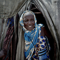 Gabra woman at home.
