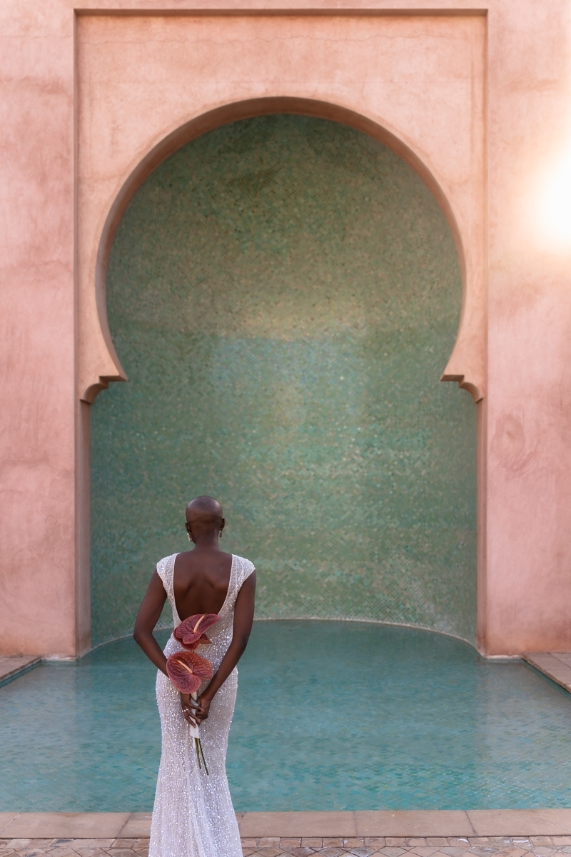 Artistic Architecture In Wedding Photography | Minimalist Editorial Silhouette Morocco